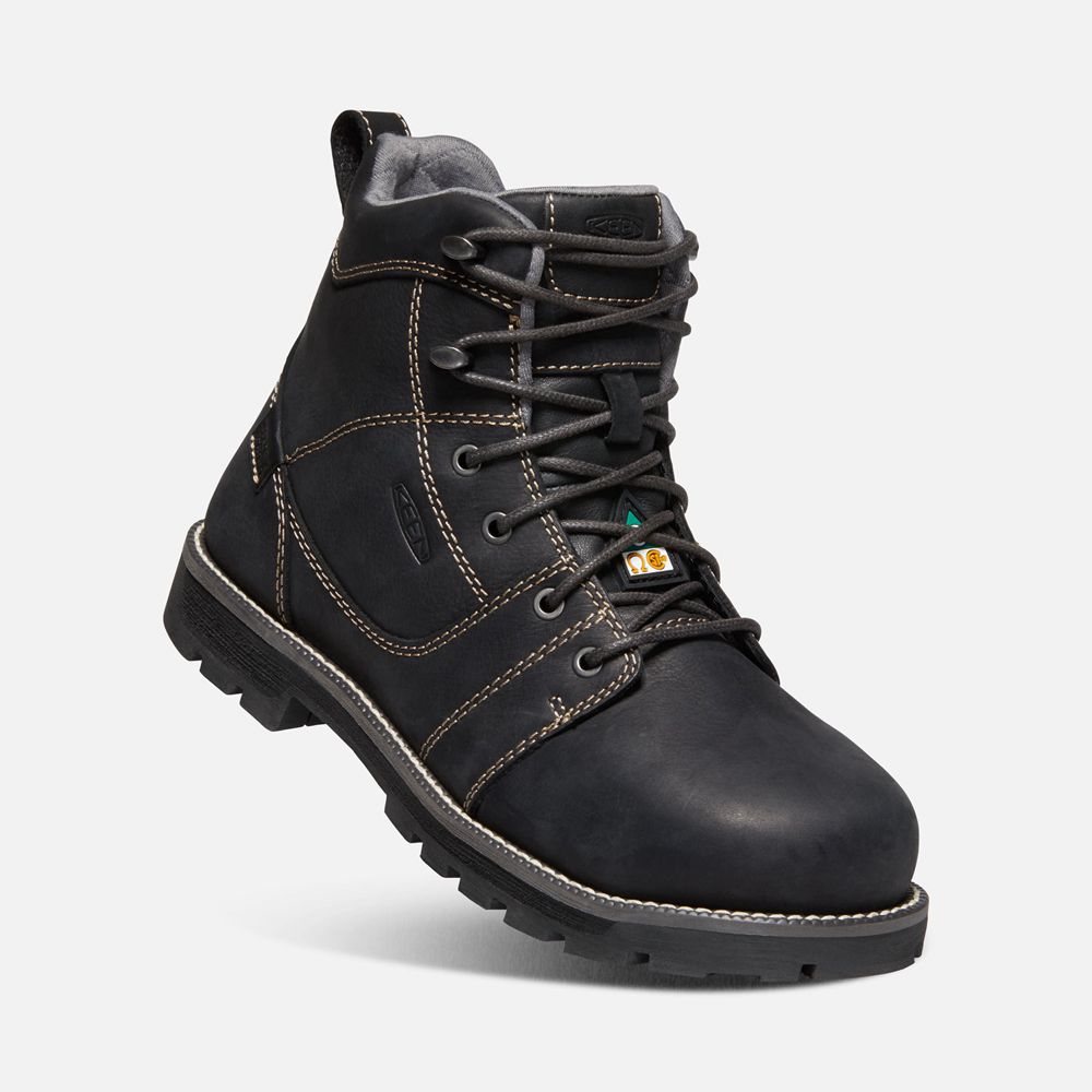 Botas de Trabajo Keen Mexico Negros - Mujer Csa Seattle 6\" Waterproof (Aluminum Toe) - SF7314960